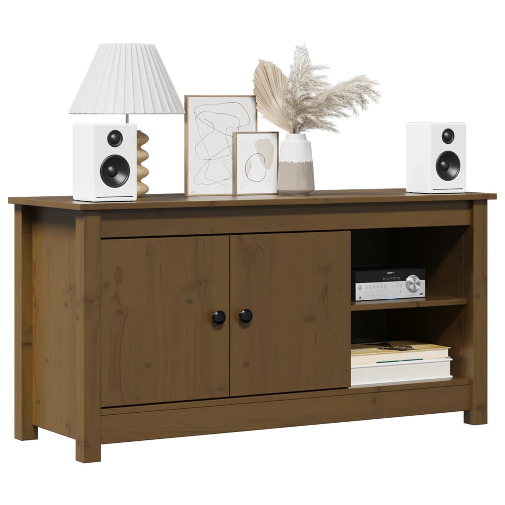 Tv Cabinet 103X36.5X52 Cm Solid Wood Pine