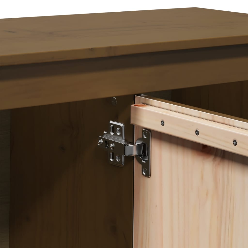 Tv Cabinet 103X36.5X52 Cm Solid Wood Pine