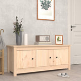 Shoe Cabinet 110X38X45.5 Cm Solid Wood Pine