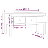 Coffee Table 102X49X55 Cm Solid Wood Pine
