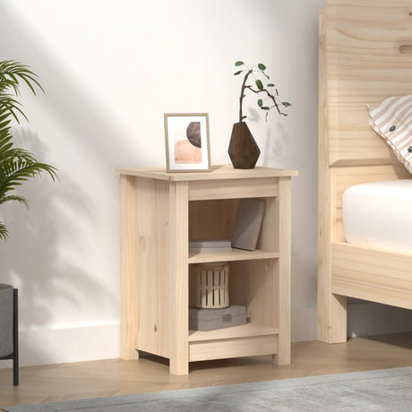 Bedside Cabinet 40X35X55 Cm Solid Wood Pine