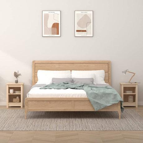 Bedside Cabinet 40X35X55 Cm Solid Wood Pine