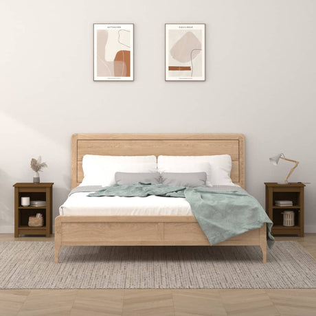 Bedside Cabinet 40X35X55 Cm Solid Wood Pine