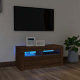 Tv Cabinet With Led Lights 90X35X40 Cm