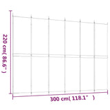 6-Panel Room Divider Fabric
