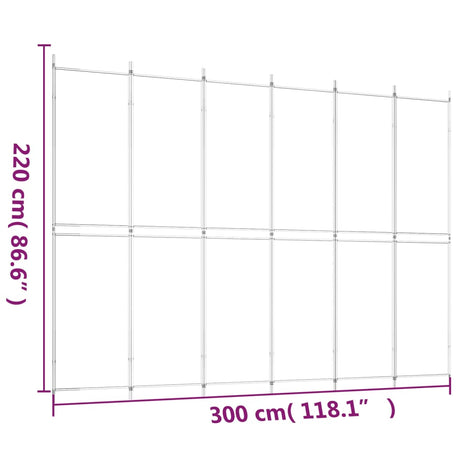6-Panel Room Divider Fabric