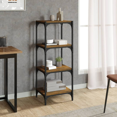 Book Cabinet 40X33X Engineered Wood And Steel