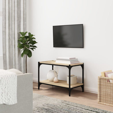 Tv Cabinet 80X33X41 Cm Engineered Wood And Steel