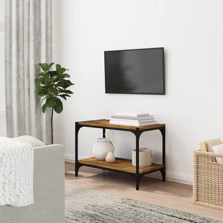 Tv Cabinet 80X33X41 Cm Engineered Wood And Steel