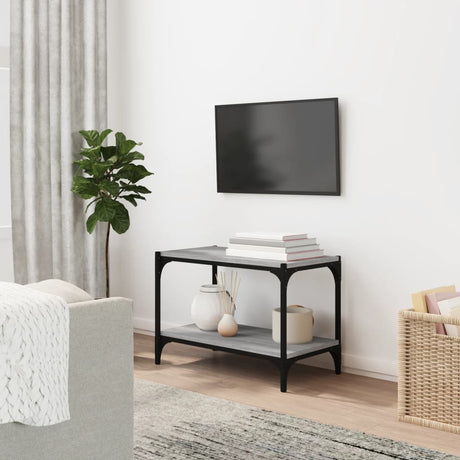 Tv Cabinet 80X33X41 Cm Engineered Wood And Steel