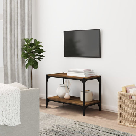 Tv Cabinet 80X33X41 Cm Engineered Wood And Steel