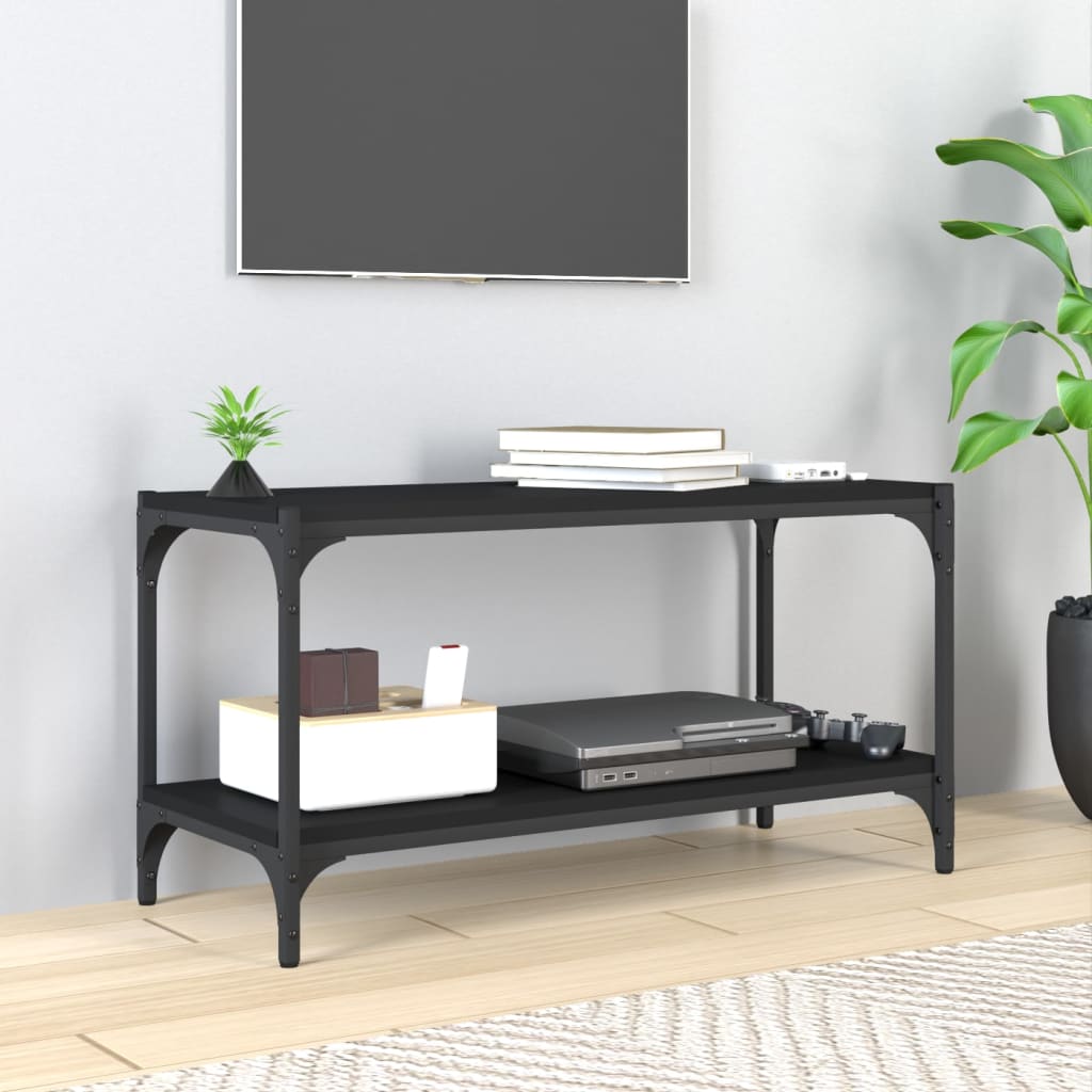 Tv Cabinet 80X33X41 Cm Engineered Wood And Steel