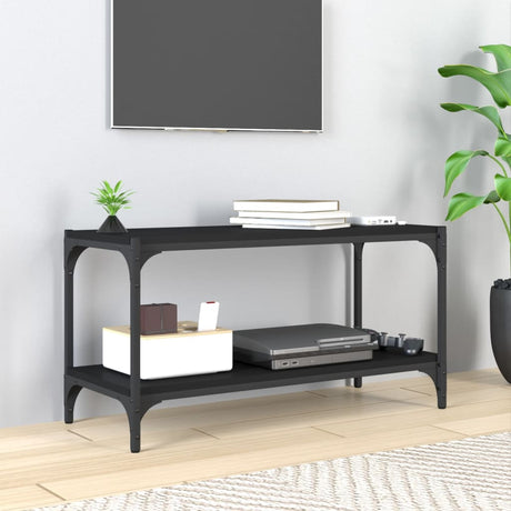 Tv Cabinet 80X33X41 Cm Engineered Wood And Steel