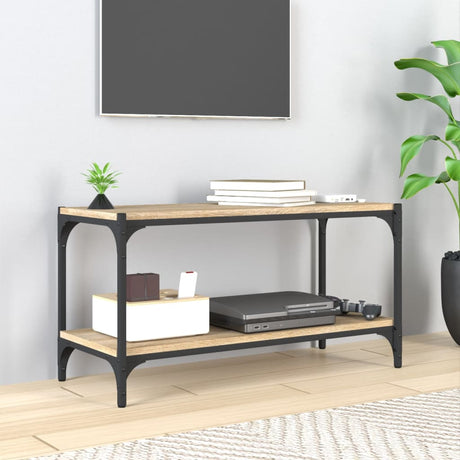 Tv Cabinet 80X33X41 Cm Engineered Wood And Steel
