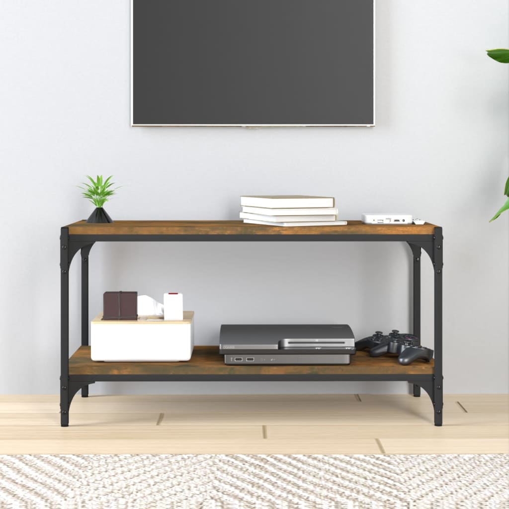 Tv Cabinet 80X33X41 Cm Engineered Wood And Steel