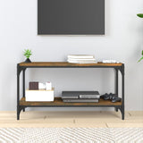 Tv Cabinet 80X33X41 Cm Engineered Wood And Steel