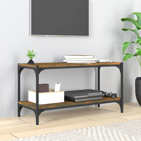 Tv Cabinet 80X33X41 Cm Engineered Wood And Steel