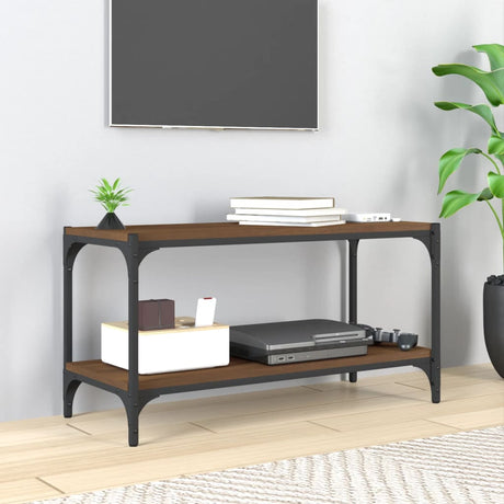 Tv Cabinet 80X33X41 Cm Engineered Wood And Steel