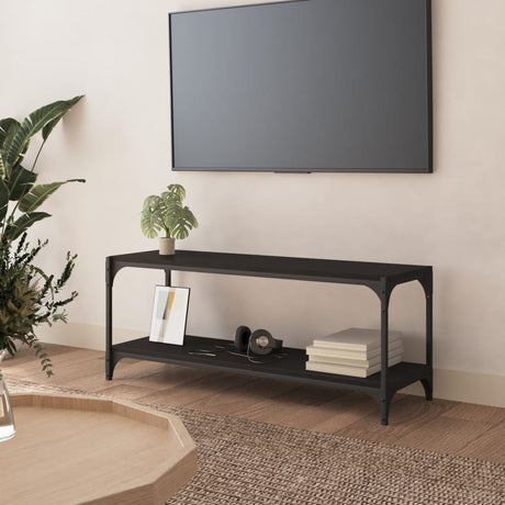 Tv Cabinet 80X33X41 Cm Engineered Wood And Steel