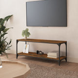 Tv Cabinet 80X33X41 Cm Engineered Wood And Steel