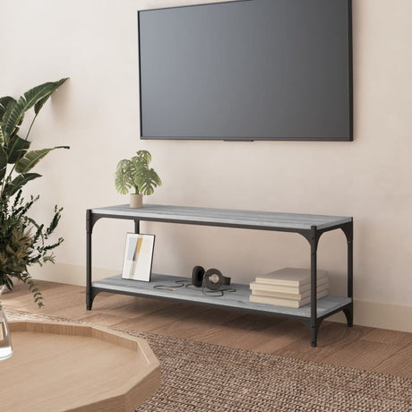 Tv Cabinet 80X33X41 Cm Engineered Wood And Steel