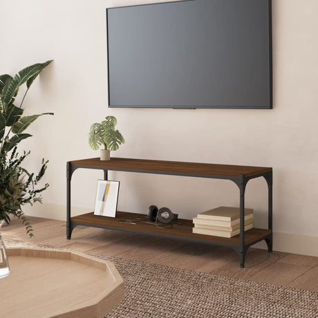 Tv Cabinet 80X33X41 Cm Engineered Wood And Steel