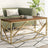 Coffee Table Silver Stainless Steel And Solid Reclaimed