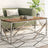 Coffee Table Silver Stainless Steel And Solid Reclaimed