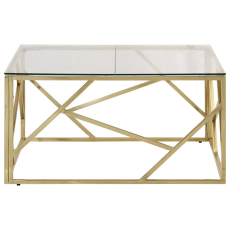Coffee Table Stainless Steel And Tempered