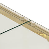 Coffee Table Gold Stainless Steel and Tempered Glass