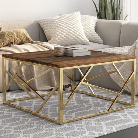 Coffee Table Stainless Steel And Tempered