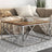 Coffee Table Stainless Steel And Tempered