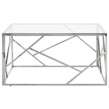 Coffee Table Stainless Steel And Tempered