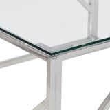 Coffee Table Stainless Steel And Tempered