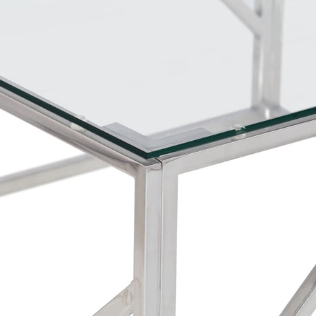 Coffee Table Stainless Steel And Tempered