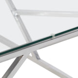 Coffee Table Stainless Steel And Tempered
