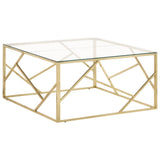 Coffee Table Stainless Steel And Tempered