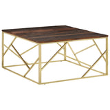 Coffee Table Stainless Steel And Tempered
