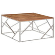Coffee Table Stainless Steel And Tempered