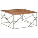 Coffee Table Stainless Steel And Tempered