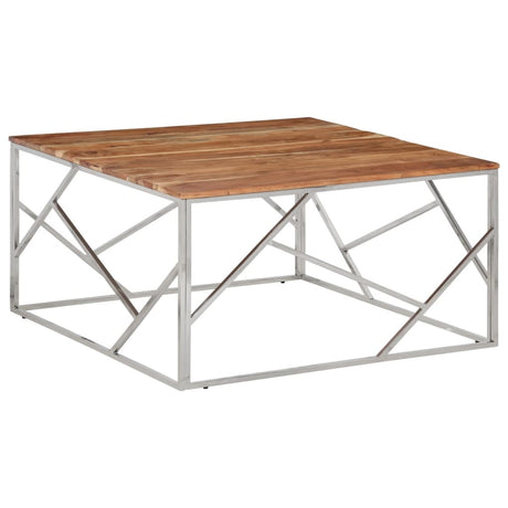 Coffee Table Stainless Steel And Tempered