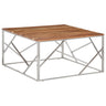 Coffee Table Stainless Steel And Tempered
