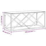 Coffee Table 110X45X45 Cm Stainless Steel And