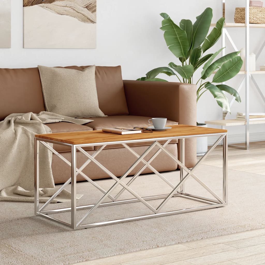 Coffee Table 110X45X45 Cm Stainless Steel And