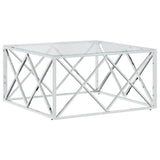 Coffee Table 80X80X40 Cm Stainless Steel And