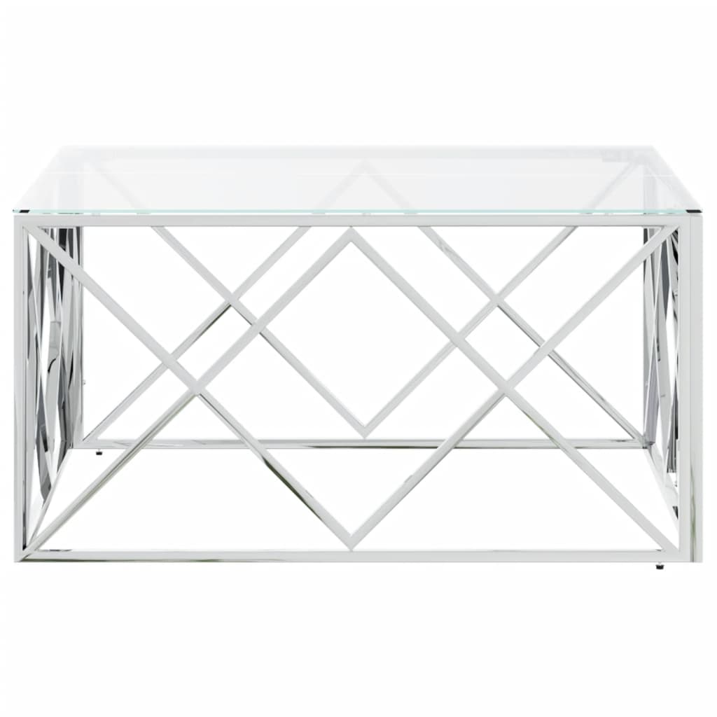 Coffee Table 80X80X40 Cm Stainless Steel And