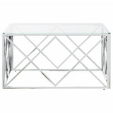 Coffee Table 80X80X40 Cm Stainless Steel And