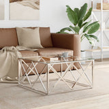 Coffee Table 80X80X40 Cm Stainless Steel And