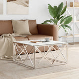 Coffee Table 80X80X40 Cm Stainless Steel And