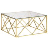 Coffee Table Stainless Steel And Tempered